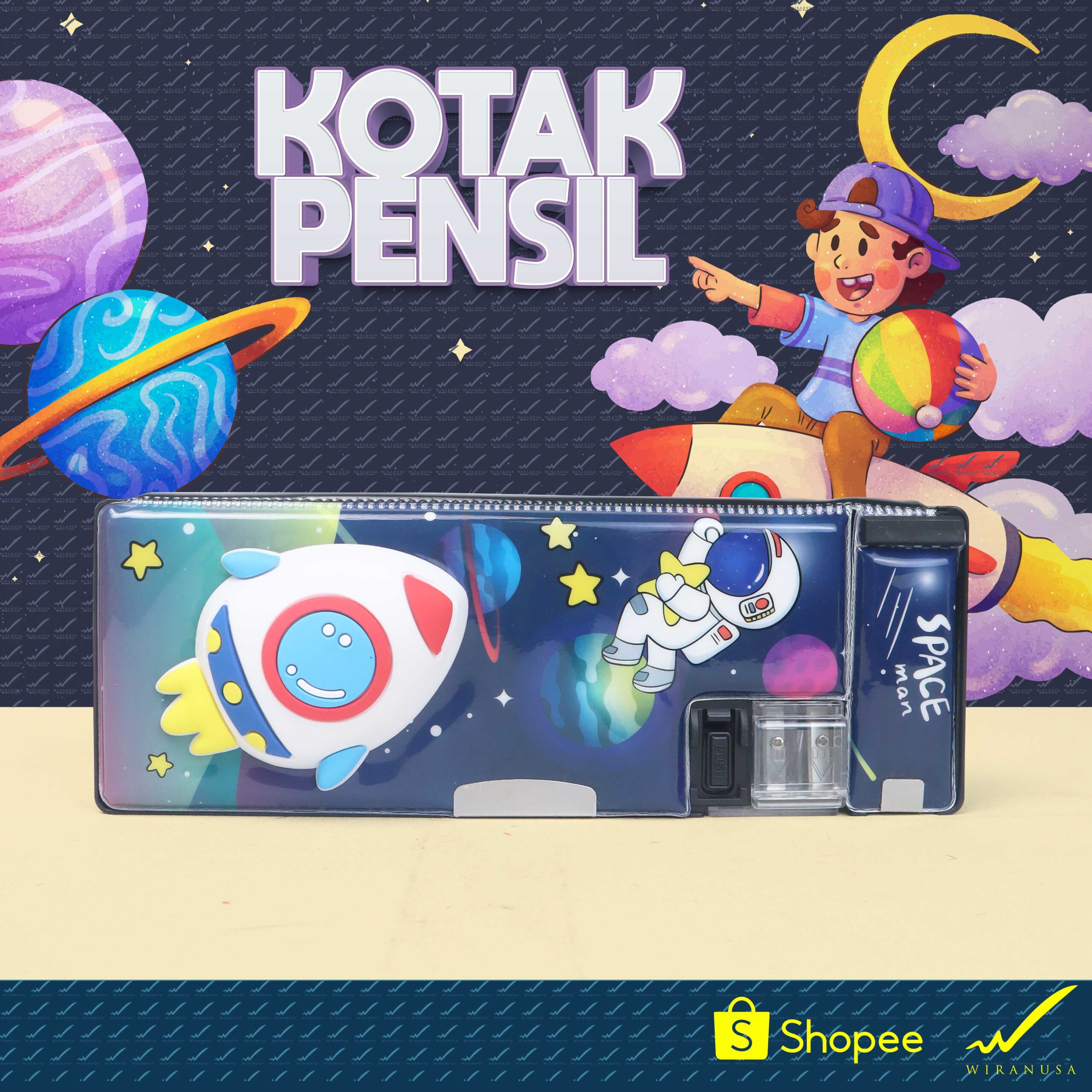 Kotak Pensil Magnet XPM-551-11 Astronot