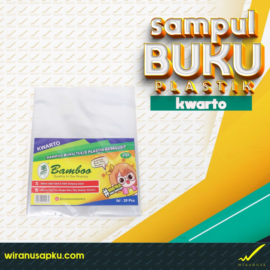 Sampul Buku Plastik Kwarto Bamboo