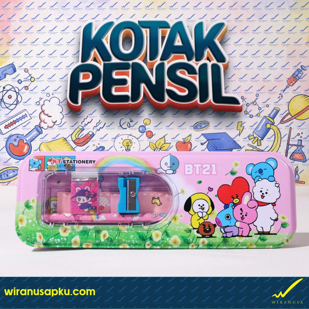 Kotak Pensil Set Kaleng KT-6631 (Motif BT21)