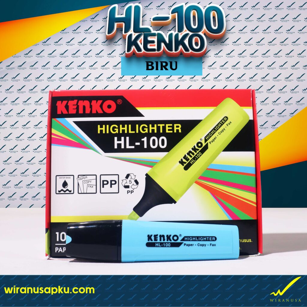 Stabilo kenko HL-100 Warna Biru