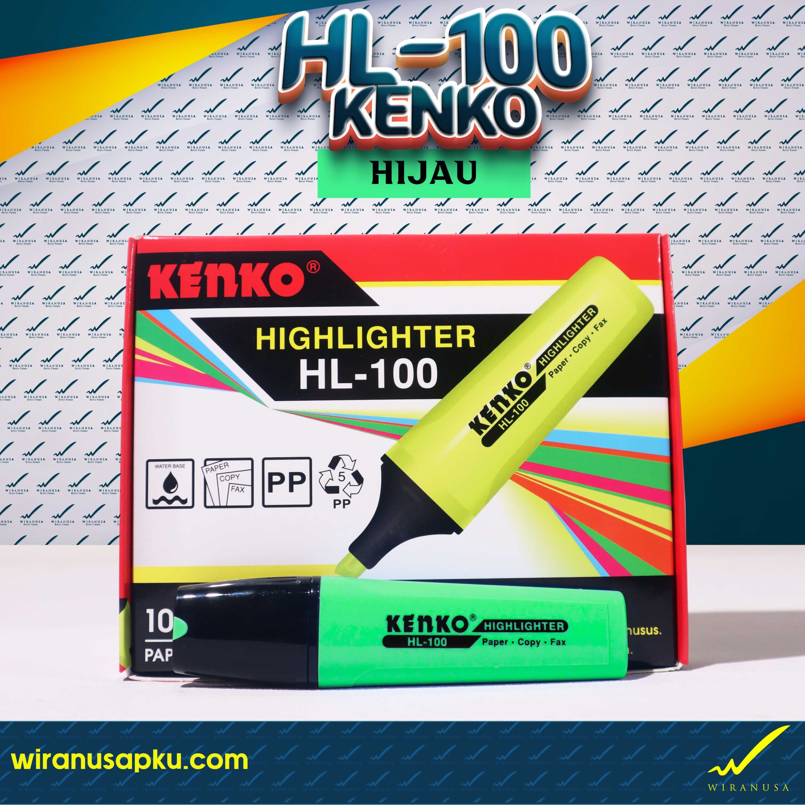 Stabilo kenko HL-100 Warna Hijau