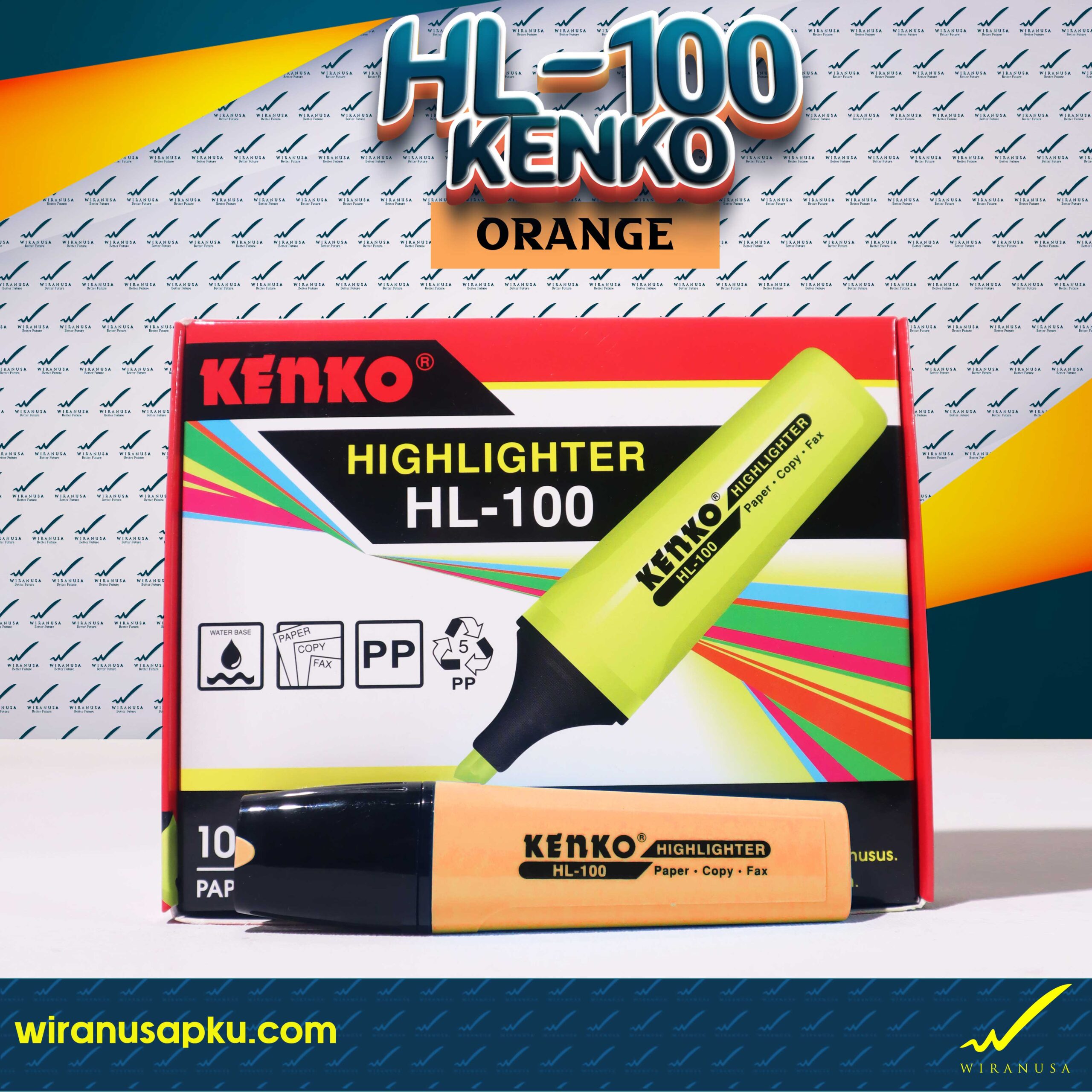 Stabilo kenko HL-100 Warna Orange